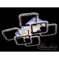 Люстра потолочная светодиодная LED с пультом Diasha QX2517/4+2SC BK LED 3color dimmer 