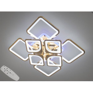 LED люстра з диммером і синім підсвічуванням, колір хром, 155W Diasha H8060/4+4GLED3colordimmer
