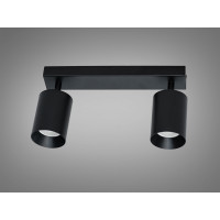 Накладний чорний циліндричний точковий світильник направленого світла Diasha PB-2