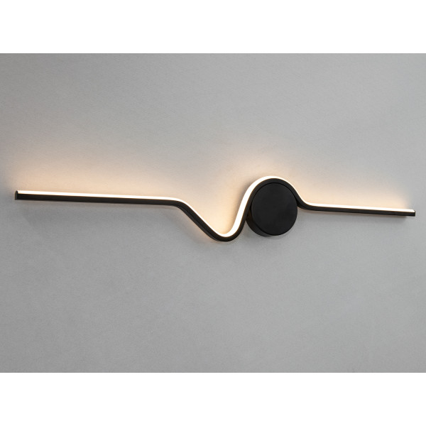 Модне світлодіодне бра в спальню, 22 Вт, чорний Diasha 9093/800BK