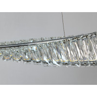 Люстра LED кришталева хром 72 Вт пульт підвіси Diasha 548/600CH