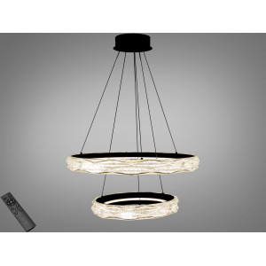 Кришталева світлодіодна люстра-підвіс, 60W Diasha 583-600+400BK