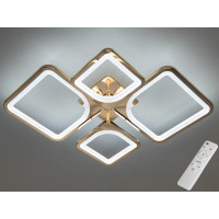 Світлодіодна пристельова люстра з регулюванням яскравості, 72W, золото Diasha 8060/2+2G