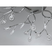 Декоративная люстра в зал 42 лампочкии, хром сатин Diasha X890-42CSL