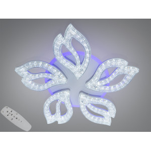 Світлодіодна стельова люстра біла 80Вт пульт Diasha 25100/5WHLED3colordimmer
