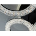 Стельова LED люстра 4 кільця чорна 72W пульт Diasha 5180/2+2BK