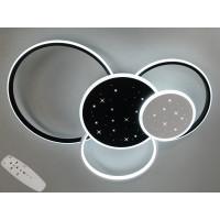 Сучасна пристельова світлодіодна люстра з пультом, 100Вт, білий+чорний Diasha 2447WH+BKdimmer Сучасна пристельова світлодіодна люстра з пультом, 100Вт, білий+чорний Diasha 2447WH+BKdimmer