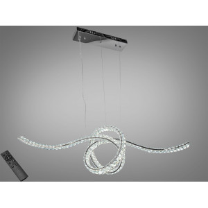 Світлодіодна люстра Diasha хром 85Вт з пультом Diasha D8821/1100x300CH