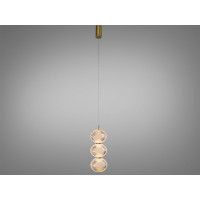 Світлодіодна люстра підвіс золото 8 Вт 4100K Diasha D221205-3