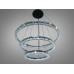 Підвісна LED люстра кільця біла 220 Вт 38-40 м² Diasha 1712/800+600+400BK