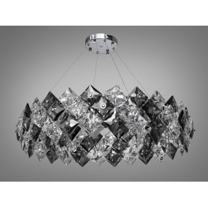 Вражаюча підвісна кришталева люстра на 10 ламп, золото Diasha 21001/750CH