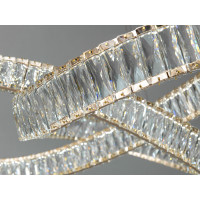 Вражаюча новинка, кришталева led люстра на тросах, 180Вт, золото Diasha 536/800G