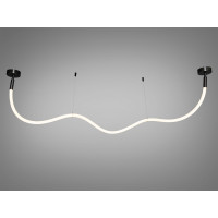 Сучасна світлодіодна люстра підвіс в комнату Шланг, 22 Вт, чорний хром Diasha SY9610-2000BHR