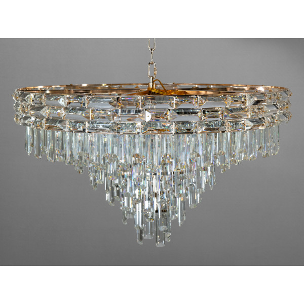 Кришталева люстра B9085-800GD срібло 19 ламп Diasha B9085-800GD Кришталева люстра B9085-800GD срібло 19 ламп Diasha B9085-800GD