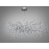 Гармонійна кришталева люстра з срібними гілочками на 14 ламп Diasha 607-1000CH