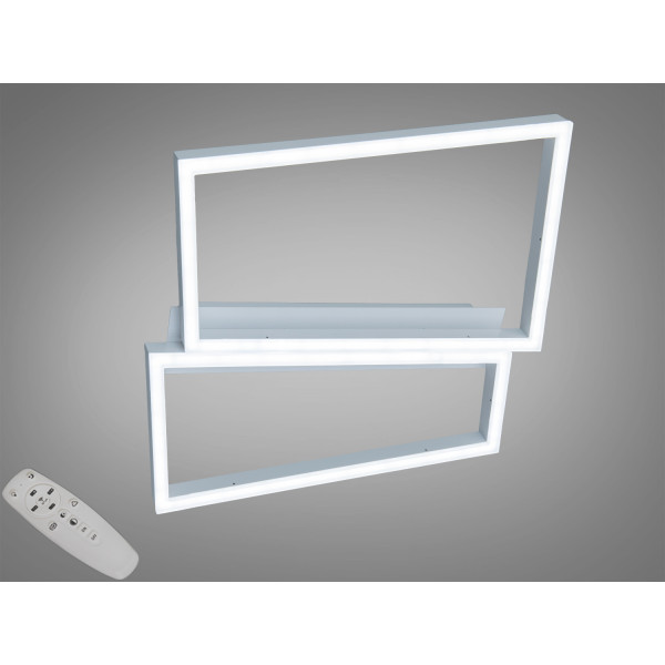 Стельова LED люстра 3 кільця 60Вт матовий хром Diasha 2552WHdimmer