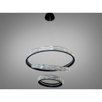 Кришталева світлодіодна люстра-підвіс, 60W Diasha 583-800+600+400BK