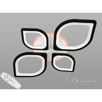 Светодиодная люстра под потолок Diasha 8073/2+2BK LED 3color dimmer  