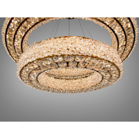 Люстра в зал LED  хром 80 Вт Diasha 7932/800+500S-gold
