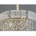 Сучасна підвісна кришталева люстра в вітальню, 11 ламп, хром Diasha 327-600GD Сучасна підвісна кришталева люстра в вітальню, 11 ламп, хром Diasha 327-600GD