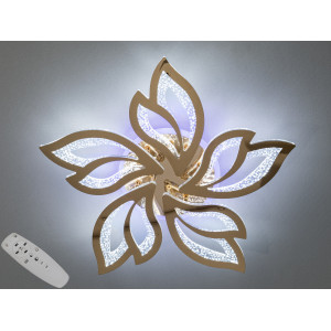 Стельова світлодіодна люстра з пультом, підсвіткою, 80W, хром Diasha 2455/5GLED3colordimmer