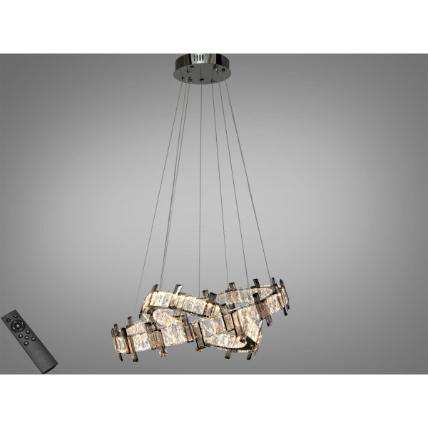 Підвісна люстра LED три кільця золото 125 Вт Diasha 7967/600+400CH