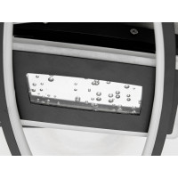 Сучасна стельова світлодіодна люстра з пультом, 80Вт, чорна Diasha S2438BKdimmer