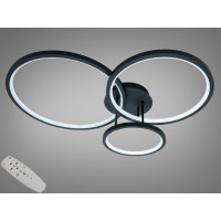 LED люстра 11 квадратів білий чорний 65Вт пульт Diasha 2556BKdimmer