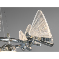 Світлодіодна люстра підвіс для спальні  "Метелики", 50W, хром Diasha YY8022-6HR