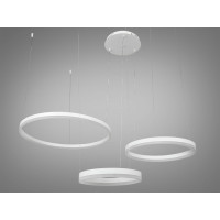 Оригінальна новинка, світлодіодна люстра на тросах, 105 Вт, біла Diasha 1029-600+400+300WH