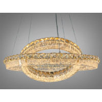 Кришталева світлодіодна люстра-підвіс, 60W Diasha MD6027/600+400HR