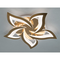 Світлодіодна люстра з пультом, підсвічуванням, 75 Вт, золото Diasha 8146/5GLED3colordimmer