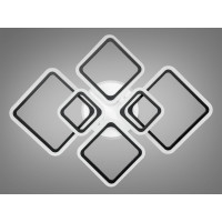 LED люстра смарт світильник з ІЧ пультом та диммером, 110W Diasha A8160/6BKLED3colordimmer