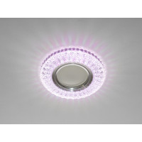 Кришталевий точковий світильник з вбудованою світлодіодною підсвіткою Diasha 7760SWH+PK