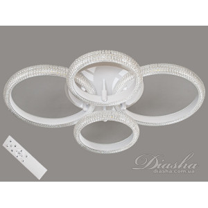 Стельова LED-люстра з диммером і підсвічуванням, 95W Diasha MX77011/2+2WHLED3colordimmer