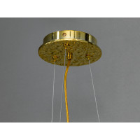 Декоративна підвісна кришталева люстра "Гліцинія", 8 ламп, золото  Diasha 609-600GD