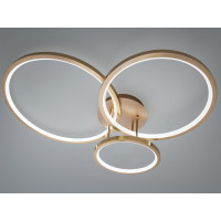 Світлодіодна стельова люстра чорна 120W чотири квадратні плафони Diasha 2556Gdimmer