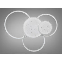 Сучасна стельова світлодіодна люстра кільця з пультом, 100Вт, біла Diasha 2447WHdimmer