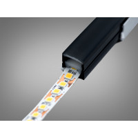 Гнучкий профіль для LED стрічки, накладний Diasha PLS-1212ENBLACK