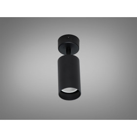 Накладний чорний циліндричний точковий світильник направленого світла Diasha XPB-1