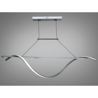 Лінійна підвісна люстра LED 2262 сірий 50W над столом Diasha 2262-120GR