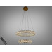 Кришталева світлодіодна люстра-підвіс, 70W Diasha 7895/600+400S-gold