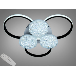 Люстра стельова Diasha 79W 3+3 чорна біла пульт Diasha 9098/3+3BK