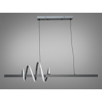 Світлодіодна лінійна люстра підвіс над столом, 40 Вт, сіра Diasha 2361-120GR