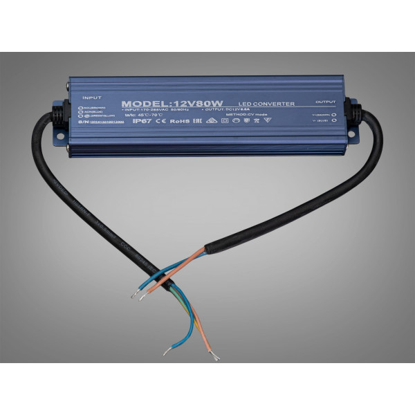Герметичний блок живлення 12В, для LED стрічки, 80Вт, 6,66А Diasha PPF-PW-IP68-12v-80w Герметичний блок живлення 12В, для LED стрічки, 80Вт, 6,66А Diasha PPF-PW-IP68-12v-80w