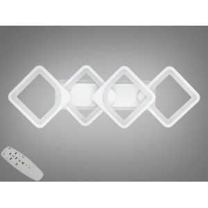 Світлодіодна люстра смарт світильник з пультом, 70Вт, біла Diasha H8060/2+2WHLED3colordimmer