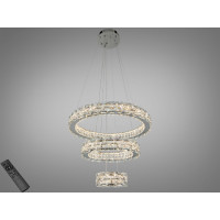 Кришталева світлодіодна люстра-підвіс, 70W Diasha 7896/600+400+200CH