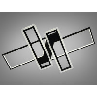 Чорна світлодіодна стельова люстра з пультом, 100W Diasha 5601/SBK