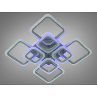 Світлодіодна люстра Серія 8060 сіра 145W з пультом та диммером Diasha A8060/4+4GRLED3colordimmer