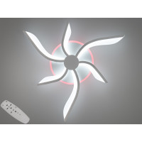 Стельова led люстра кільця з пультом, диммером, підсвіткою, 40W, біла Diasha 2480/3+3WHLED3colordimmer